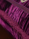 F74638: Set Of 3 Crewelwork On Velvet Down Accent 
