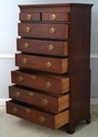 74595: BAKER Chippendale Mahogany High Chest Of Dr