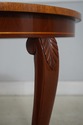 L74632: KINDEL Round Mahogany Inlaid End Table