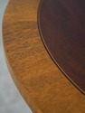 L74632: KINDEL Round Mahogany Inlaid End Table