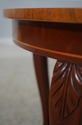 L74632: KINDEL Round Mahogany Inlaid End Table
