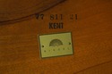 L74632: KINDEL Round Mahogany Inlaid End Table