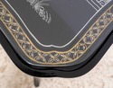 69858: Chinese Black Lacquer Glass Top Occasional 