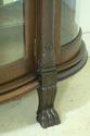 F32950EC: Antique Victorian Oak Lion Carved Bow Fr