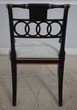 65478EC: Regency Style Black Paint Decorated Armch