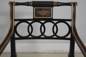 65478EC: Regency Style Black Paint Decorated Armch