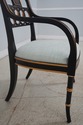 65478EC: Regency Style Black Paint Decorated Armch