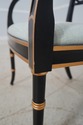 65478EC: Regency Style Black Paint Decorated Armch