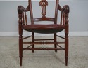 F61414EC: American Victorian Walnut Arm Chair w. L
