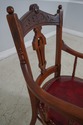 F61414EC: American Victorian Walnut Arm Chair w. L
