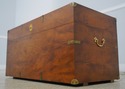 65562: English Yew Wood Campaign Style Box Trunk