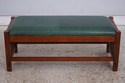 74666: STICKLEY Mission Cherry Leather Bench
