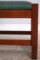 74666: STICKLEY Mission Cherry Leather Bench