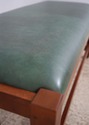 74666: STICKLEY Mission Cherry Leather Bench