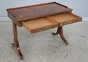 L74698: HEKMAN 2 Drawer Yew Wood & Walnut Library 