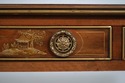L74698: HEKMAN 2 Drawer Yew Wood & Walnut Library 