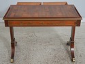 L74698: HEKMAN 2 Drawer Yew Wood & Walnut Library 