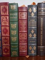 LF74447: Set of 16 Gold Embossed Leather Bound Boo