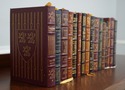 LF74446: Set of 16 Gold Embossed Leather Bound Boo