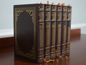LF74440: Set of 6 Gold Embossed Leather Bound Book