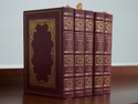 LF74441: Set of 5 Gold Embossed Leather Bound Book