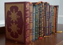 LF74448: Set of 16 Gold Embossed Leather Bound Boo