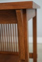 74677: STICKLEY Mission Oak Glass Top Lamp End Tab