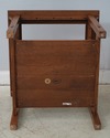 74677: STICKLEY Mission Oak Glass Top Lamp End Tab