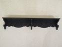 F31102EC: Black Painted Solid Wood Wall Shelf w. P