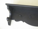 F31102EC: Black Painted Solid Wood Wall Shelf w. P