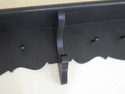 F31102EC: Black Painted Solid Wood Wall Shelf w. P