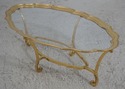 L69917: LABARGE Brass & Glass Hollywood Regency Co