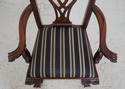 L69925: Set of 8 COUNCILL Mahogany Chippendale Din