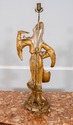 F69864: Pair ARDALT Chinese Figural Gold Finish La