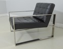 F61151EC: Mid Century Modern Design Chrome Armchai