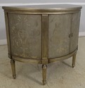 65203EC: French Louis XVI DREXEL Silverleaf 2 Door