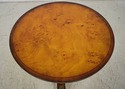 L65084EC: Regency Style Burl Walnut Round Pedestal