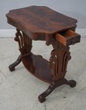F61440EC: Italian 1 Drawer Carved Figural Mahogany
