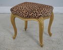 61417EC: French Gold Finish Leopard Print Upholste