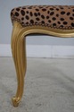 61417EC: French Gold Finish Leopard Print Upholste