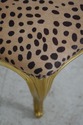 61417EC: French Gold Finish Leopard Print Upholste