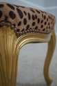 61417EC: French Gold Finish Leopard Print Upholste