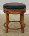 L57010EC: Pair GUY CHADDOCK Round Rustic Stools