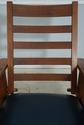 74673: STICKLEY Mission Oak Leather Chair & Ottoma