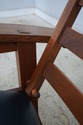 74673: STICKLEY Mission Oak Leather Chair & Ottoma