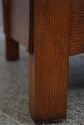 74673: STICKLEY Mission Oak Leather Chair & Ottoma