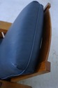 74673: STICKLEY Mission Oak Leather Chair & Ottoma
