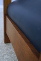 74673: STICKLEY Mission Oak Leather Chair & Ottoma