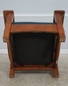 74673: STICKLEY Mission Oak Leather Chair & Ottoma