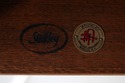 74673: STICKLEY Mission Oak Leather Chair & Ottoma